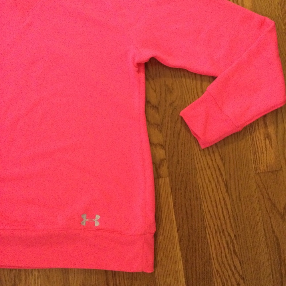 Under Armour- NWOT Pretty Pink Semi-Fitted Sweatshirt. Size L - Picture 2 of 7